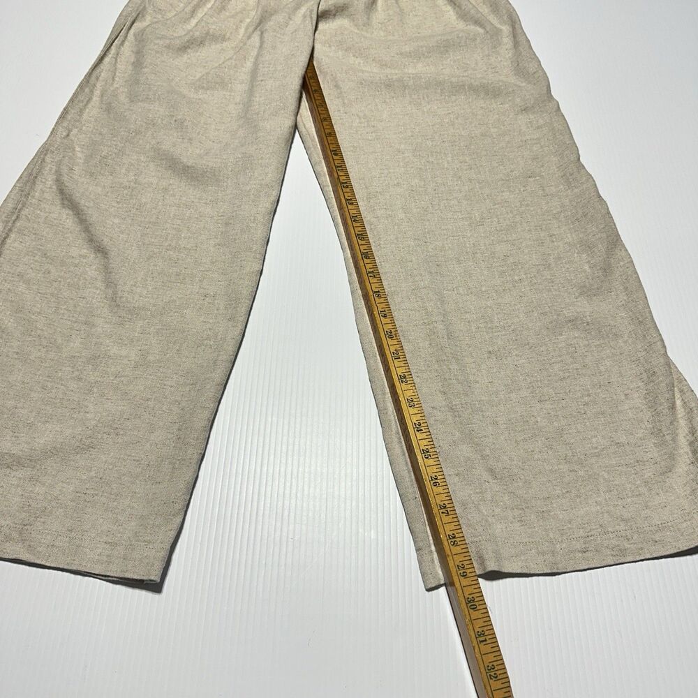 Banana Republic Linen Blend Pants Size 4 Women’s Wide Leg Beige Paperbag NWT - Picture 10 of 10